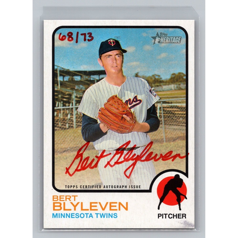 2022 Topps Heritage Real One Autographs Red Ink #ROABB Bert Blyleven